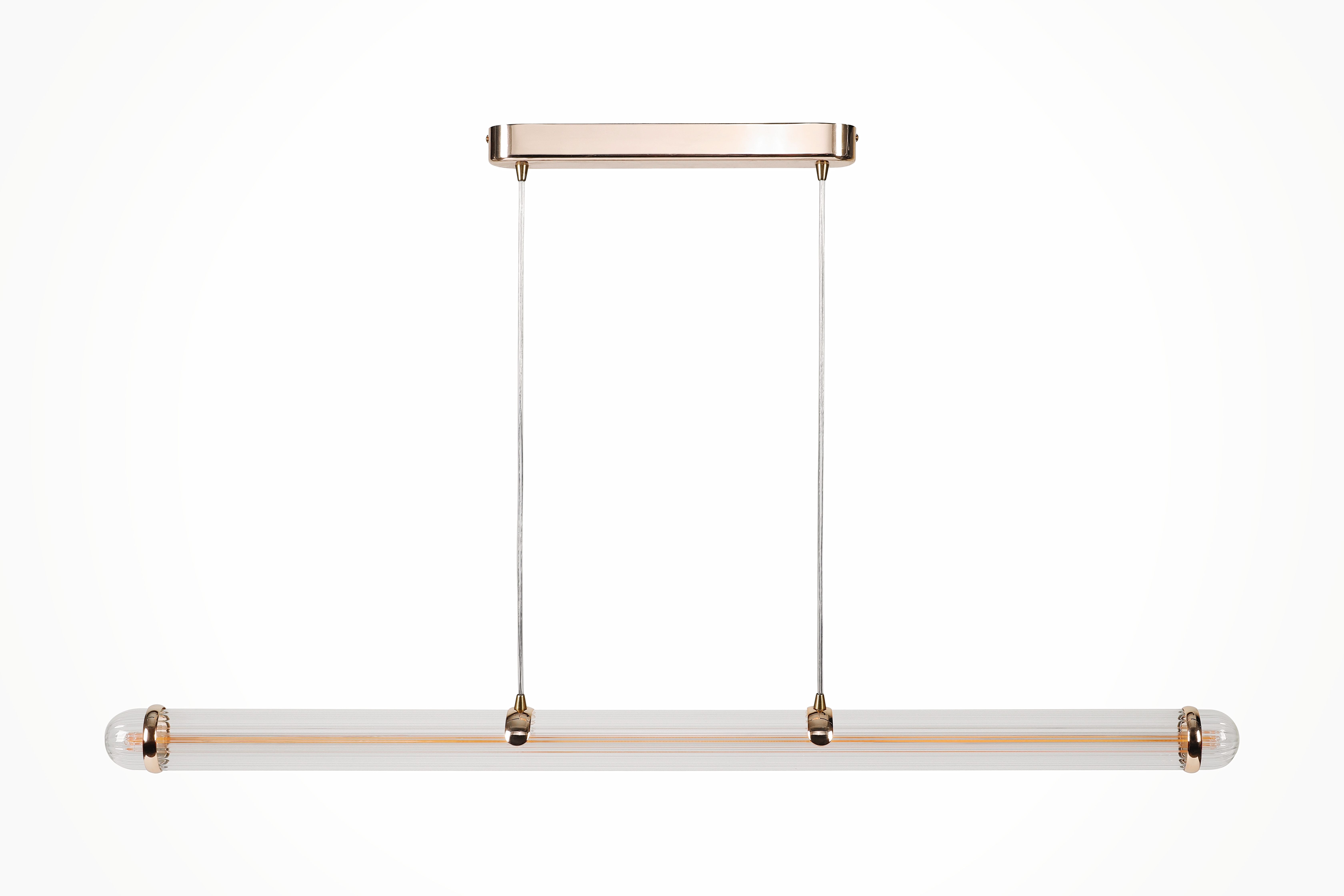 Luminous Arc Pendant Light – Gold with Clear Glass